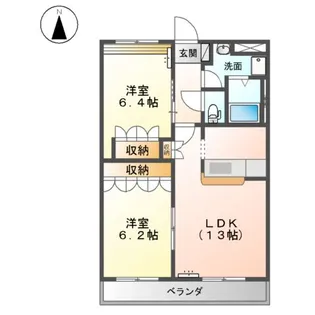 コンチェルト笠岡A【3階】の間取り