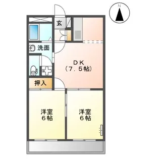 ロイヤルハイツ692【2階】の間取り