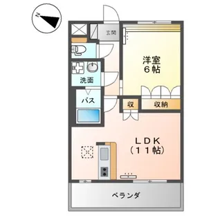 サンテ・フルール【1階】の間取り