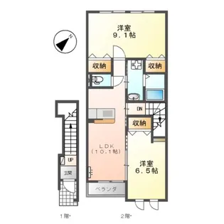 グリーンテラス【2階】の間取り
