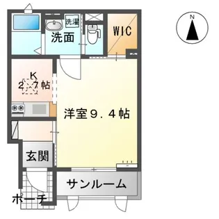 メイプルコートB【1階】の間取り