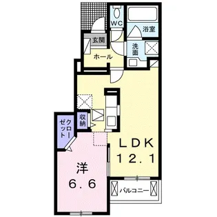 セレーノC【1階】の間取り