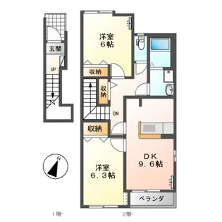 カシータ殿畑【00201号室】の間取り