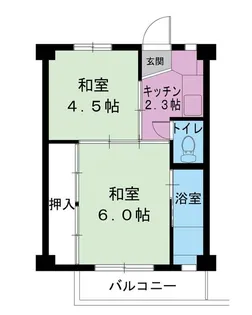 ビレッジハウス水島4号棟【0204号室】の間取り