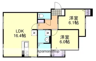 ノーブルヴィラ【1階】の間取り