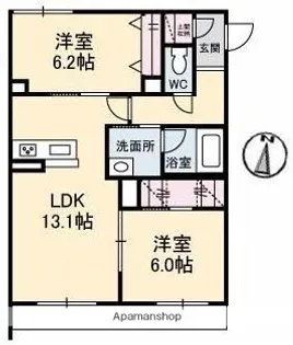 グラン クレール【1階】の間取り