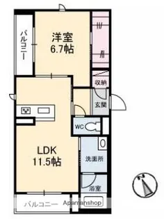 BLOOM−1【2階】の間取り