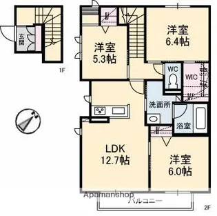 アドリーム A棟【2階】の間取り