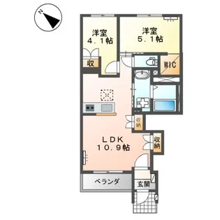 バン・テール【1階】の間取り