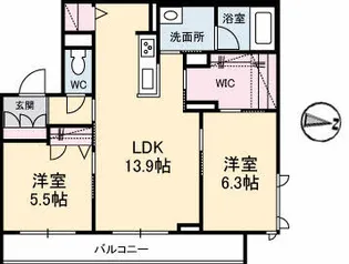 HIRA TERRACE【2階】の間取り