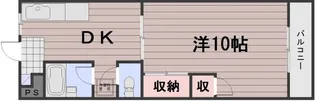 ラ・ピーヌ福島【3階】の間取り
