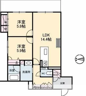 シャーメゾンステージ大島【1階】の間取り