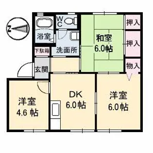 エスタシオン玉原【1階】の間取り