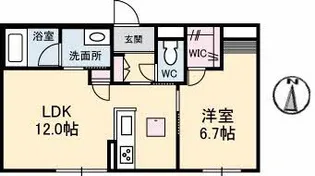 グレースヴィラ西崎【1階】の間取り