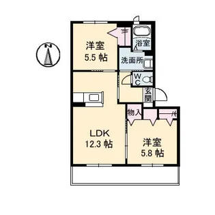 シャーメゾン エスペランサ【1階】の間取り