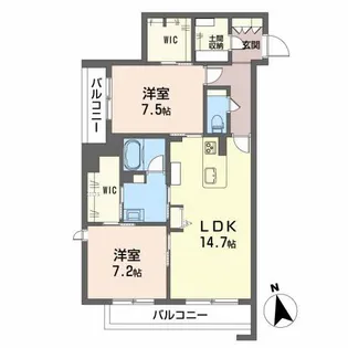 リュミエール【2階】の間取り