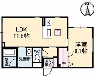 MOA津倉町【1階】の間取り