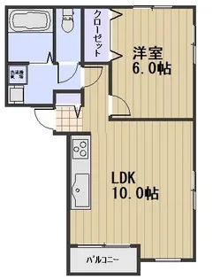 ラディッシュタウン撫川 壱番館【1階】の間取り