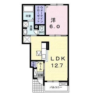 メゾン ルーバンB【1階】の間取り