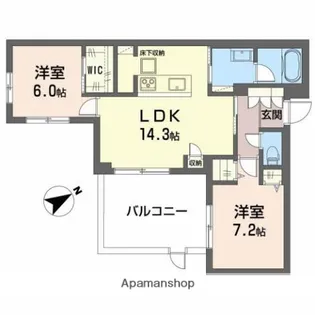 アンフェミュール八王寺【1階】の間取り