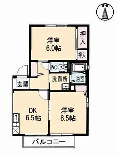 グレースタウン C棟【2階】の間取り