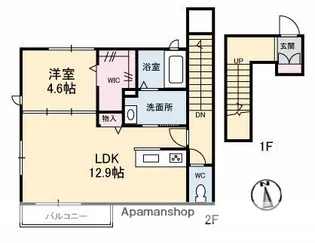 フェリエス【2階】の間取り
