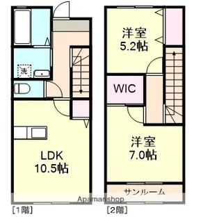 テタンジェ【1階】の間取り