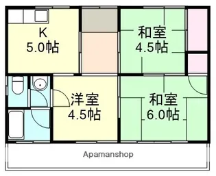 小山アパート【2階】の間取り