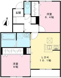 ユアメゾン上富井【102号室号室】の間取り