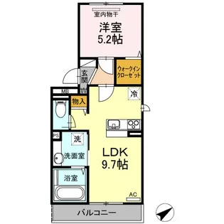 パークサイド石見【2階】の間取り