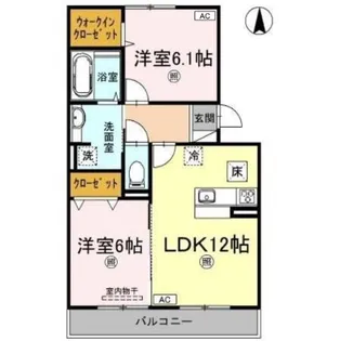 サンヴィオレ C棟【1階】の間取り
