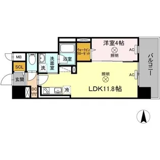 TWIN TOWERS AZUKI【5階】の間取り