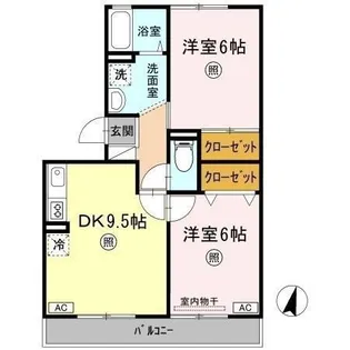 カトルセゾン【2階】の間取り