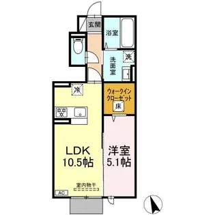 ベル クレール【1階】の間取り