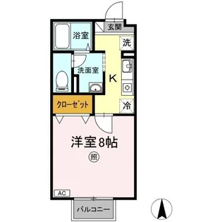 1Kの間取り画像