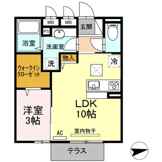 ベイ ブランシェ白楽町【1階】の間取り