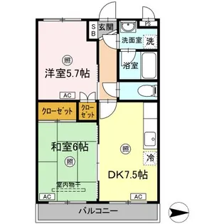 リーベン上成【3階】の間取り