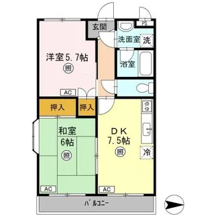リーベン上成【2階】の間取り