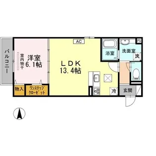 バトー 一文字【1階】の間取り