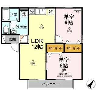 サンクレール【1階】の間取り