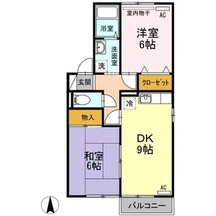 メゾン・エスポワール B棟【2階】の間取り