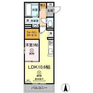カーサ フェリス【3階】の間取り