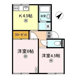 プレジール三島【1階】の間取り