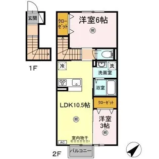 グレイスホームC棟【2階】の間取り