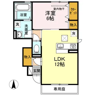 アピテ・ボナール【1階】の間取り