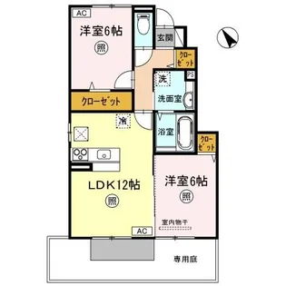 エクセラ C棟【1階】の間取り