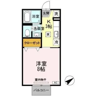 コーポジュネス A棟【1階】の間取り
