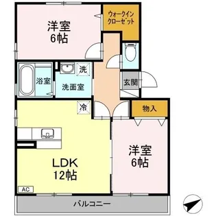 プラシード三宅【3階】の間取り