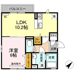 ファミール岡本Ⅲ−D【3階】の間取り