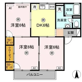 コーポジョイフル【1階】の間取り